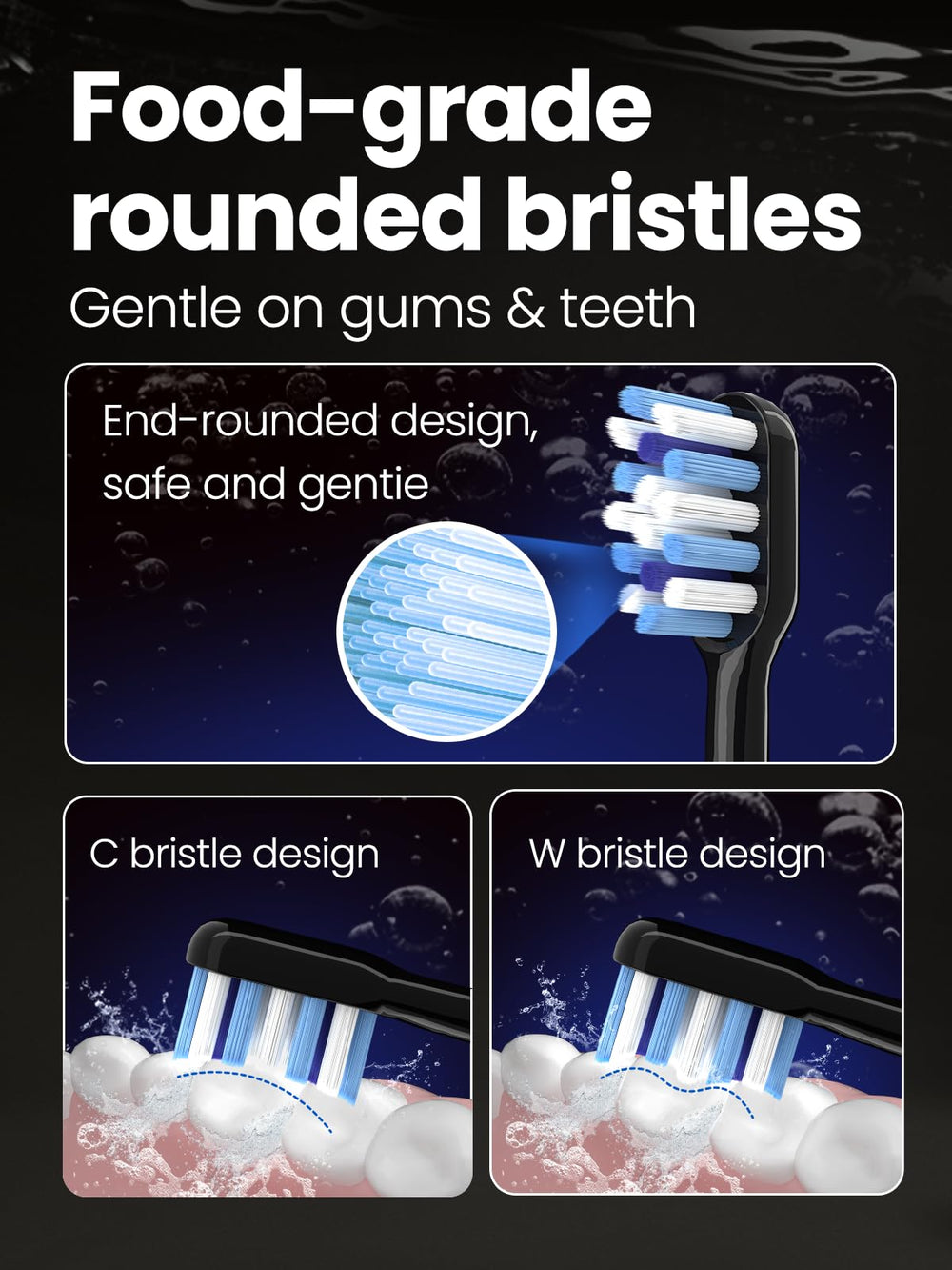 IPX8 waterproof Marlincare toothbrush in use