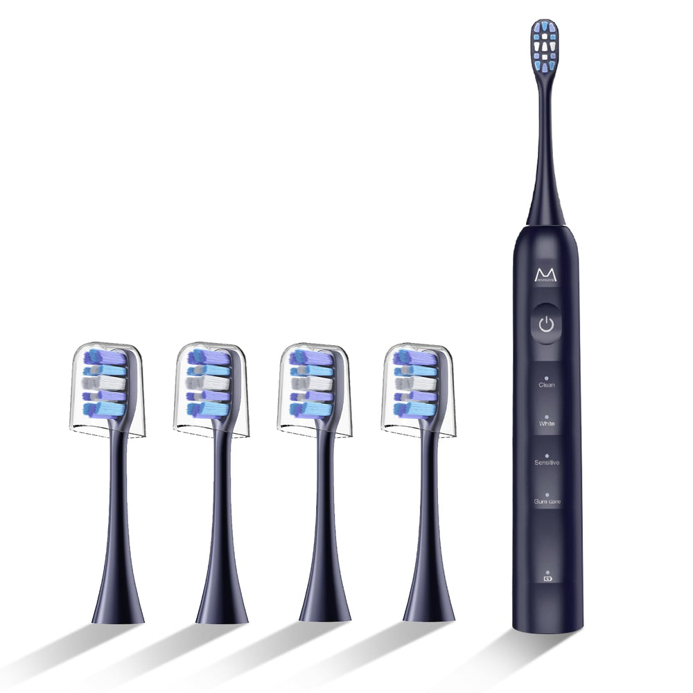 Front view of Marlincare Midnight Blue Sonic Electric Toothbrush