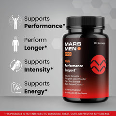 Close-up of Mars Men Pro label