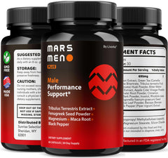 Mars Men Pro capsules dispensing from bottle