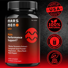 Mars Men Pro nutrition facts label detail