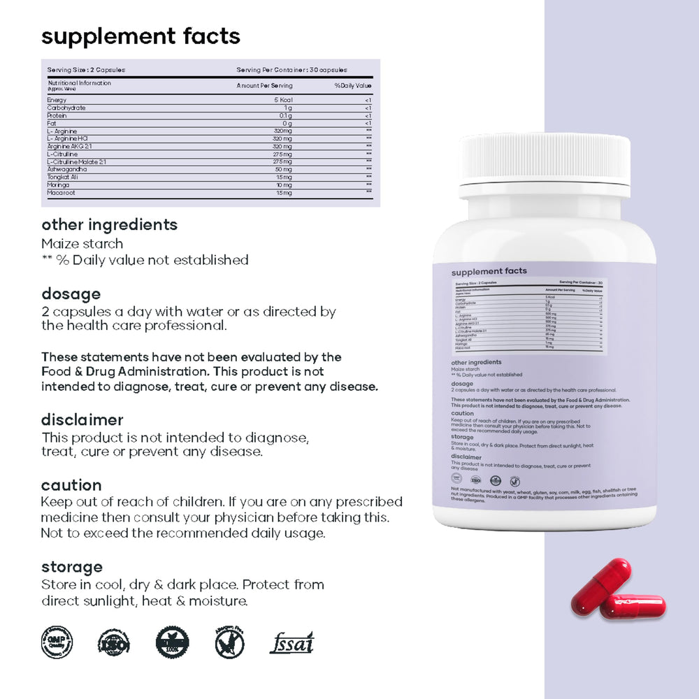 Mars Nitric Oxide Capsules – usage directions