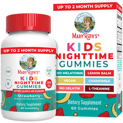 Front bottle of MaryRuth Organics Kids Nighttime Gummies