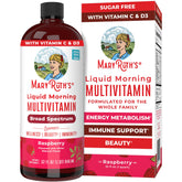 MaryRuth Raspberry Liquid Morning Multivitamin bottle - front view