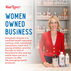 Lifestyle image showing healthy living with MaryRuth bottle