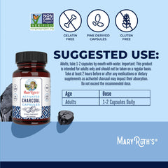 Packaging for MaryRuth Organics Activated Charcoal Capsules