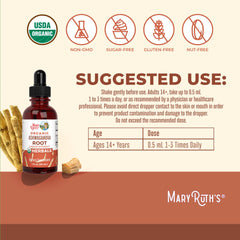 MaryRuth Organics Ashwagandha Root bottle with clear label signals trusted quality