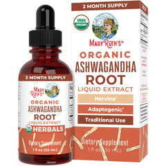 MaryRuth Organics Ashwagandha Root Liquid Drops bottle and label