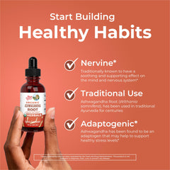 MaryRuth Organics Ashwagandha Root drops added to water for easy intake