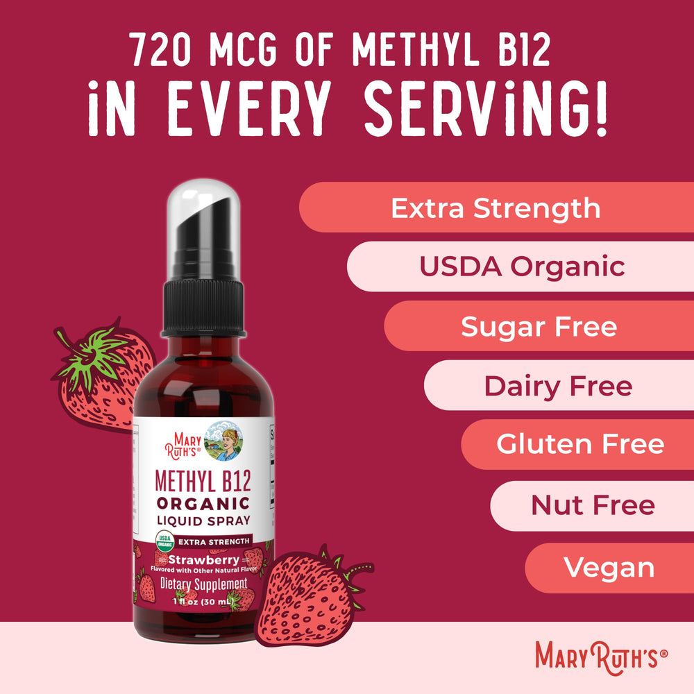 MaryRuth Organics B12 carries USDA Organic certification and vegan identity.