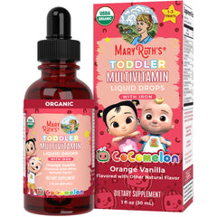 MaryRuth Organics CoComelon toddler multivitamin iron 1oz bottle