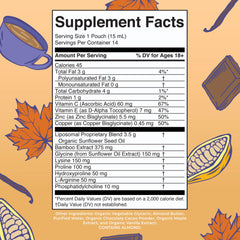 Close-up of Maple Hot Cocoa flavor label on bottle