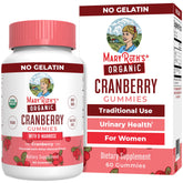 Bottle and label of MaryRuth Organic Cranberry Gummies with D-Mannose