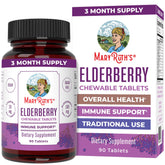 MaryRuth Organics Elderberry Vitamin C chewables bottle label