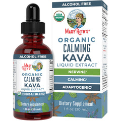 Front view of MaryRuth Organics Calming Kava Root liquid drops bottle
