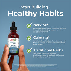 Ingredients list for MaryRuth Organics Calming Kava Root drops
