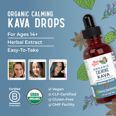 Nutrition facts for MaryRuth Organics Calming Kava Root drops