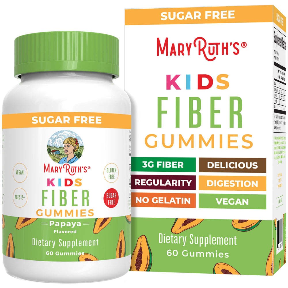 MaryRuth Organics Kids Fiber Gummies bottle front label