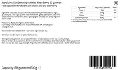 MaryRuth Organics bottle with label highlighting USDA Organic and vegan attributes for kids' vitamins.
