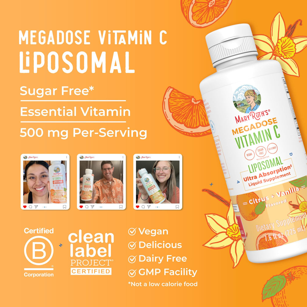 MaryRuth Organics visual of liposomal delivery concept.