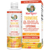 Front view of MaryRuth Organics Liposomal Turmeric & DHA bottle – 15.22 oz