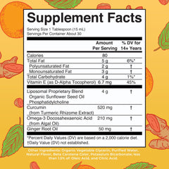 Close-up of the product label highlighting liposomal technology