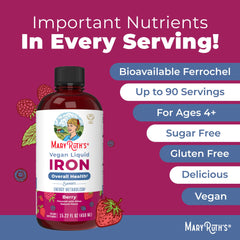 MaryRuth Organics iron supplement is gluten-free, dairy-free, and soy-free.