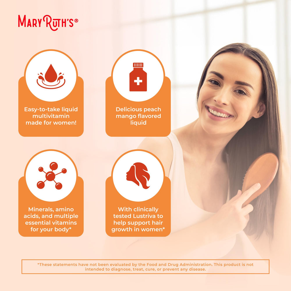 Dragon fruit melon flavor MaryRuth Organics liquid multivitamin close-up.