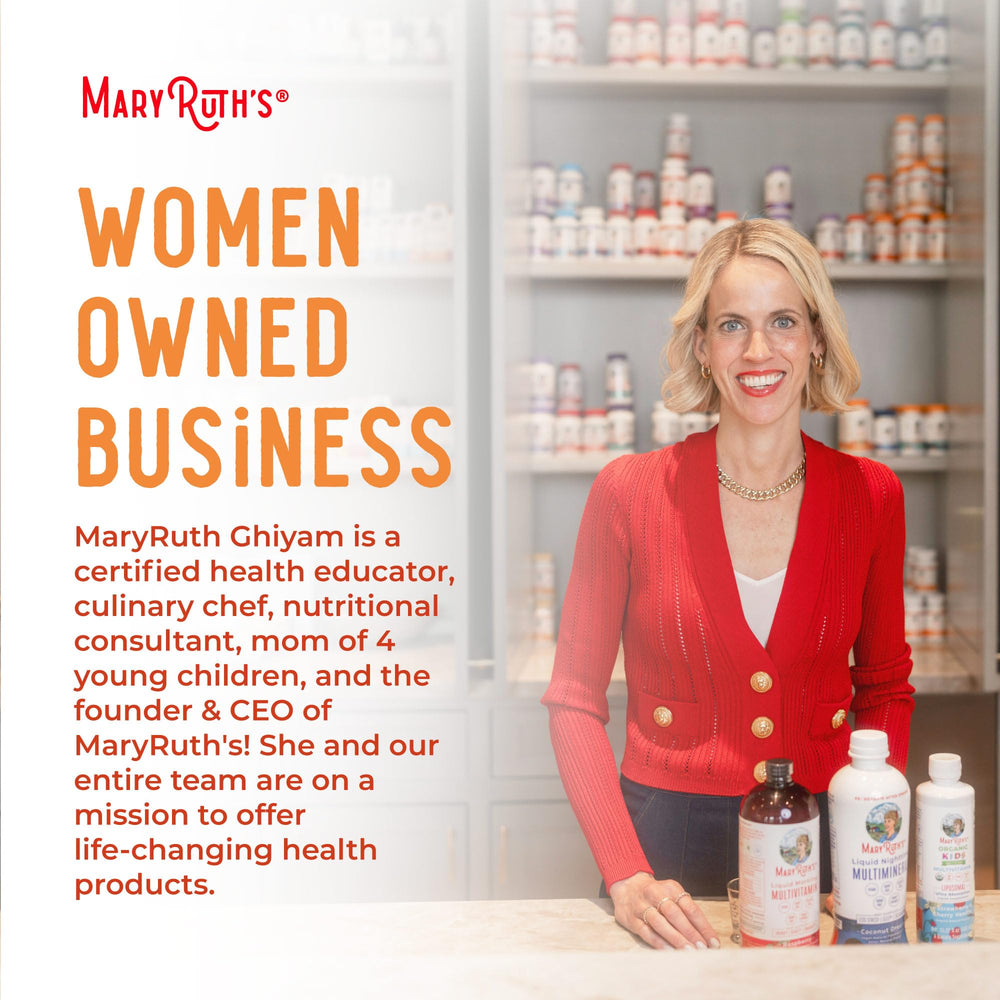 Easy addition to skincare and hair wellness routines with MaryRuth Organics.