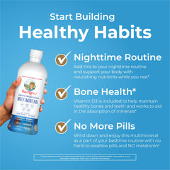 MaryRuth Organics Nighttime Multimineral Coconut flavor in a glass