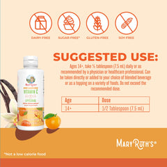 MaryRuth Organics megadose 500mg label close-up showing potency and dosage.