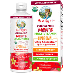 Front view of MaryRuth Organics Men's Liquid Multivitamin bottle