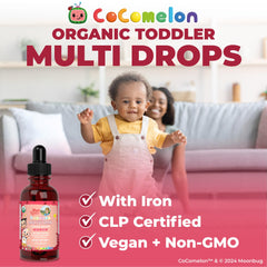 MaryRuth Organics non-GMO toddler multivitamin bottle for vegan families.