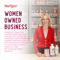 Packaging showing GMP facility and allergen-free icons