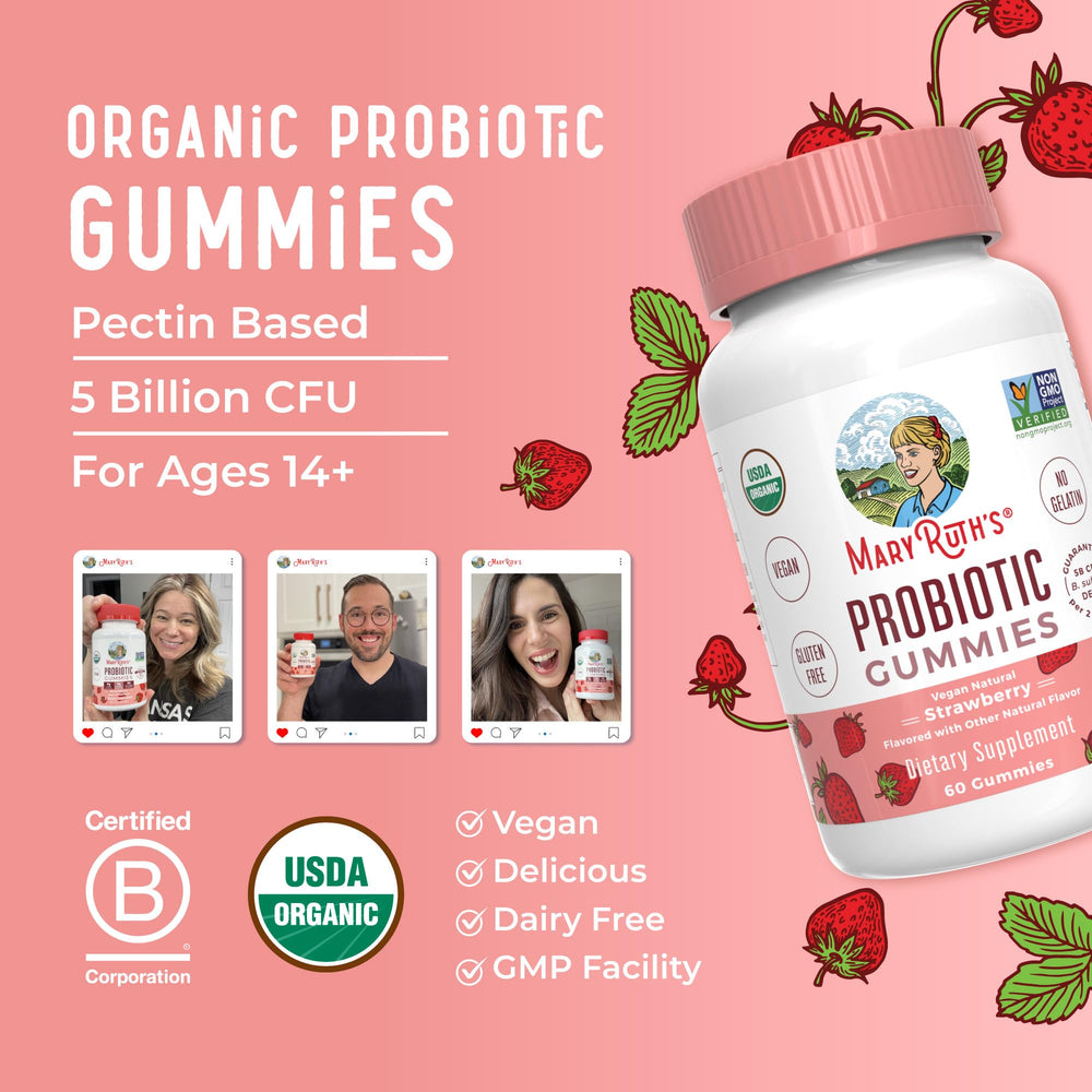 Bottle next to probiotic capsule comparison graphic