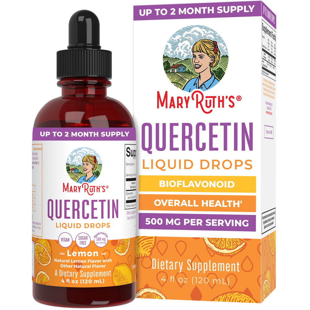 MaryRuth Organics Quercetin Liquid Drops lemon flavor bottle