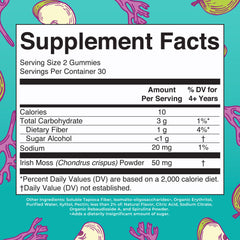 Green apple flavored Sea Moss Gummies in bottle