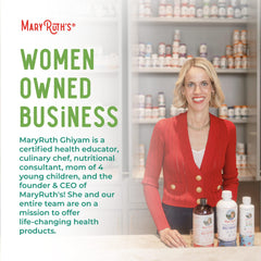 MaryRuth Organics certification badge and logo
