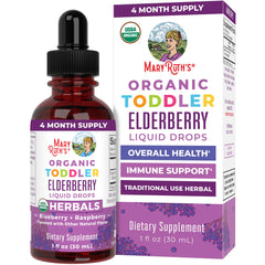 MaryRuth Organics Toddler Elderberry Syrup bottle front view