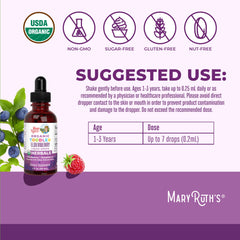 USDA Organic Elderberry label on bottle