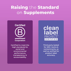 Vegan, Non-GMO, gluten-free icons on product label