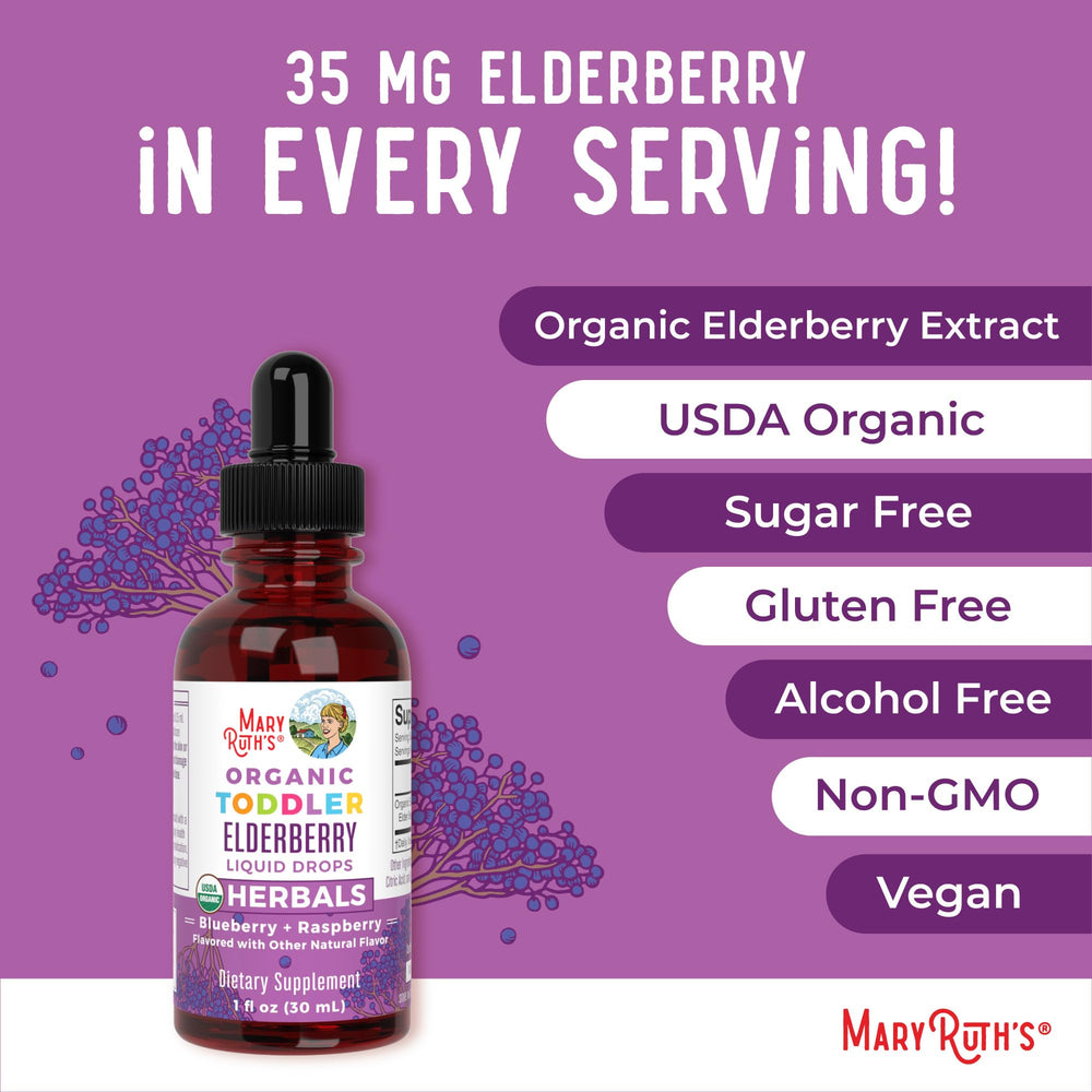 Vegan and non-GMO Toddler Elderberry Syrup