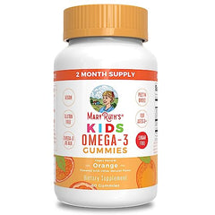 MaryRuth Organics Kids Omega-3 Gummies alongside daily vitamins in a kid's routine.