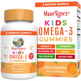Front bottle of MaryRuth Organics Vegan Omega-3 Gummies for Kids 2+