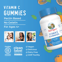 Dairy-free, nut-free visualization for Vitamin C gummies