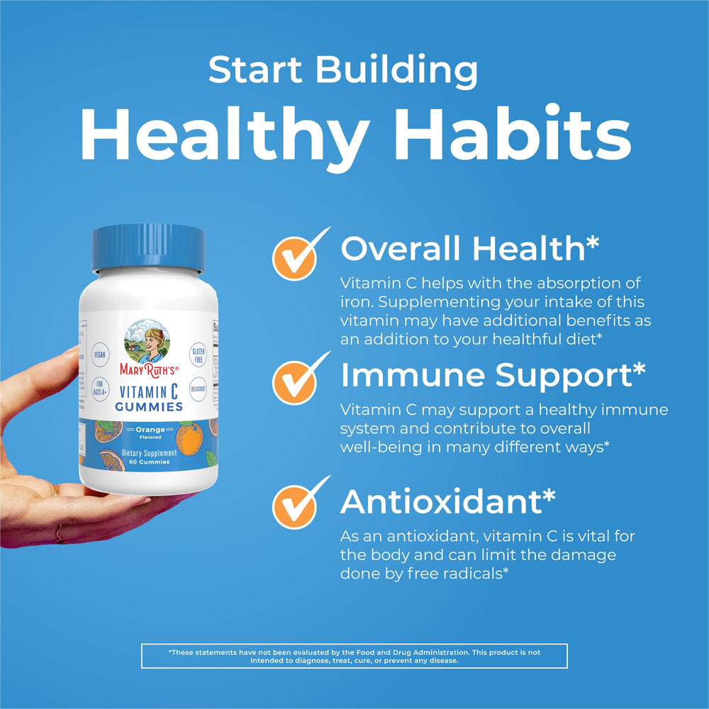 Orange-flavored chewable Vitamin C immune support gummies