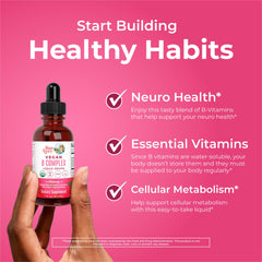 MaryRuth Organics Vitamin B Complex ingredients list featuring B vitamins.