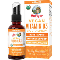 Front view of MaryRuth Organics Vitamin D3 spray bottle