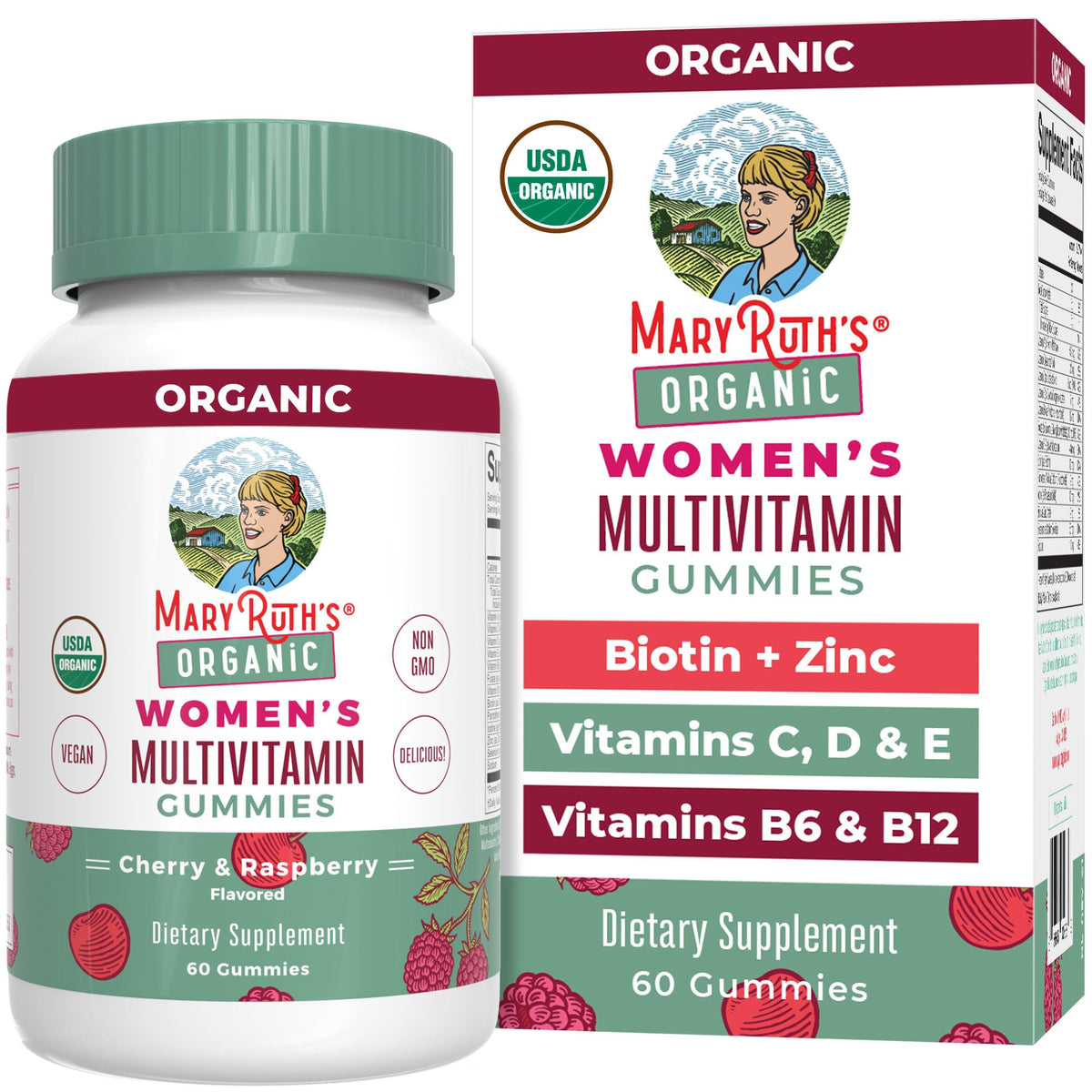Front view of MaryRuth Organics Women’s Multivitamin Gummies bottle