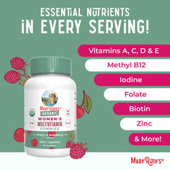 MaryRuth Organics vegan label on multivitamin gummies package
